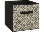 5Five Simply Smart Aufbewahrungskorb Mix N Modul Ethnic, Pappe, Pp-Kunststoff, Schwarz-Weiß, 31 X 31 Cm, 160451