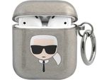 Karl Lagerfeld Kla2Ukhgk Airpods 1/2Cover Czarny/Nero Glitter Karl's Head