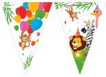 Procos 93785 - Bandiera Jungle Balloons, Mix, Decorazione Pendente, Ghirlanda, Compleanno, Festa A Tema, Giungla, Palloncini