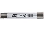 Regolo Pieghevole Per Legno Awtools, 2 M, Ideale Per Misurazioni Precise In Progetti Di Carpenteria E Costruzione, Robusto E Facile Da Usare.