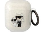 Karl Lagerfeld Kla2Hnkctgt Airpods 1/2Cover Trasparente Glitter Karl&Choupette