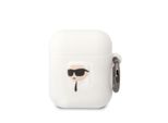 Karl Lagerfeld Kla2Runikh Airpods 1/2Cover BiałY/Bianco Silicone Karl Head 3D