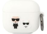 Karl Lagerfeld Klaca3Silkcw Airpods 3Cover BiałY/White Silicone Karl & Choupette