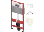 Tece Tecebase - Installazione A Parete Per Wc Sospeso, Con Cassetta Di Raccolta Base, Incl. Pulsante E Isolamento Acustico, Altezza Di Costruzione 1,12 M 9400413