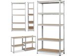 Faltbares Metallregal-Verzinkt-205 X 120 X 45 Cm - Belastbarkeit 1000Kg
