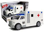 Auto Ambulanza A Frizione Bianca 1:20 Con Suono
