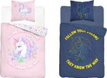 Set Di Biancheria Da Letto 140X200 Unicorno Luminoso Al Buio Unicorno