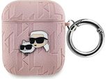 Karl Lagerfeld Kla2Pgkcpp Airpods 1/2 Cover RóżOwy/Pink Monogram Karl & Choupette Head