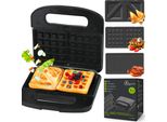 Macchina Per Panini Extralink 3 En 1 Tostapane, Grill E Piastra Per Waffle Con Piastre Intercambiabili, Piastra Per Waffle 3 En 1 De 1000W, Rivestimento Antiaderente, Facile Da Pulire, Macchina Per Panini, Piastra Per Waffle, Piastra Per Waffle
