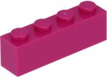 Lego® 10 Pezzi 3010 Mattoncini 1X4 Parte Basic 10 Magenta