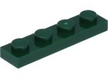 Piastra Lego® 1X4 3710 - 100 Pezzi Verde Scuro