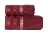 Asciugamano In Spugna Di Cotone Con Bordo Luxury 70X140 Cm, Bordeaux, 500 Gr Mybesthome