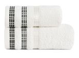 Asciugamano In Spugna Di Cotone Con Bordo Luxury 50X90 Cm, Bianco, 500 Gr Mybesthome