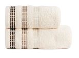 Asciugamano In Spugna Di Cotone Con Bordo Luxury 50X90 Cm, Crema, 500 Gr Mybesthome
