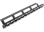Lanberg PPKS-1224-B Pannello Patch Alternativo 1U 19" A 24 Porte Con Organizer Per Moduli Keystone Nero"