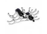 Design Weinregal aus Aluminium Flaschenregal Weinständer Metall Weinregal Silber
