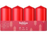 Candele Bolsius Pillar Advent, Natale, Rosse, 48/100 Mm, Conf. 4 Pz