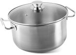 Casseruola Magichome Chloe, Pentola, 26 Cm, 6,6 Lit., Con Coperchio In Vetro, Acciaio Inox