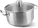 Casseruola Magichome Chloe, Pentola, 22 Cm, 4 Lit., Con Coperchio In Vetro, Acciaio Inox