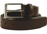 Strellson Pelle Cintura Men's Belt W80 Dark Brown Marrone Scuro