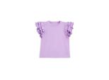 Mod Jeans | Completo Estivo Per Bambina - T-Shirt Con Maniche A Balze E Pantaloni Larghi - Viola - Comodo Ed Elegante Taglia 128, Età 8 Anni