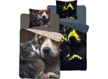 Set Di Biancheria Da Letto Fosforescente 160X200 Gattino Cane