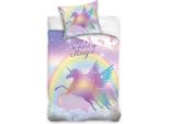 Biancheria Da Letto In Cotone 140X200 Magico Unicorno Arcobaleno