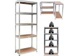 Ekspand | Scaffale In Metallo 180X90X40 - Argento - Robusto, Capacità Di Carico 875 Kg - Ideale Per Officina E Garage