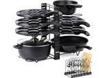 Organizzatore Di Scaffali Da Cucina Per Pentole, Padelle, Coperchi E Piatti