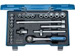 Gedore D 30 HMU-3 Set Di Chiavi A Bussola 3/8" 22 Pezzi Profilo Ud 6-22 Mm, 6240470"