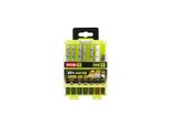 Ryobi RAK10JSBMP Lama Per Seghetto Alternativo, Set Di Lame Da 10 Pezzi, Verde