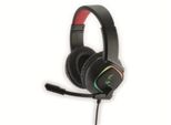 Mediarange MRGS301 Cuffie/Cuffie Cablate Head-Band Gaming Nero, Rosso