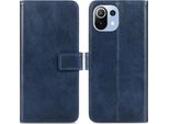 Imoshion Custodia Per Xiaomi 11 Lite 5G Ne/Xiaomi Mi 11 Lite (5G)/Xiaomi Mi 11 Lite (4G) - Flip Flap Case Bookcase Flip - Blu Scuro