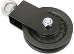 Carrucola Da 90 Mm Con Staffa A U | Carrucola | Carrucola A Fune [Ruotabile A 360°] Per Attrezzi Fitness | Carrucola Con Cuscinetto Universale Per Palestra, Macchina A Cavo | Carrucola Con Cuscinetto A Sfera Per Cavo D'acciaio [Ø 5-6 Mm]
