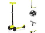 Chipolino Monopattino Per Bambini Robby 3 Ruote Led Manubrio Regolabile In Altezza Freno Pieghevole Giallo