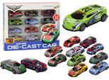 Set Di Macchinine, Molle, Auto Da Corsa Sportive 1:64, 10 Pezzi.