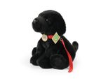 Rappa Peluche Labrador Nero Con Guinzaglio 28 Cm ECO-FRIENDLY