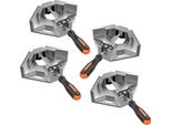4X Morsetto Angolare A 90° In Alluminio | Morsa Angolare A Saldare Per Lavori Di Falegnameria | Morsetto Angolare Per Cornici | Morsetto Ad Angolo Retto Per Legno Metallo | Morsa Angolare Regolabile Con Impugnatura