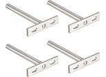 2 Coppie Di Mensole Invisibili Per Il Montaggio A Parete | Supporto Per Mensole Da 96 Mm [A Scomparsa] - Supporto Per Mensole A Parete | Staffa Per Mensole In Legno [4 Pollici] | Invisibile - Staffa Per Mensole Galleggianti [Argento]