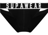 Supawear - Intimo Da Uomo Slips - Ribbed Slashed Brief Black - 1X Taglia M