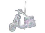 Monopattino Ciondolante Natalizio Clayre & Eef 12 Cm In Plastica Argentata