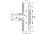 Wavin Tigris K5 Pezzo A T Ridotto, 25 Mm X 20 Mm X 25 Mm