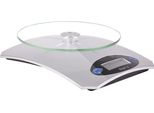 Inf Bilancia Da Cucina Digitale 5KG/1G, Abs+Vetro Temperato, Argento, Uso Domestico