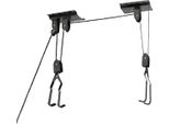 Sollevatore Per Biciclette Con Blocco A Carrucola | Sospensione Per Biciclette Per Montaggio A Soffitto | Portata - 20 Kg | Supporto A Soffitto Per Biciclette | Sollevatore A Soffitto Per E-Bike Con Cavo Di Trazione - Sollevatore Per Biciclette | Universale Per Scala, Gommone