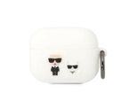 Karl Lagerfeld Klacapsilkcw Airpods Procover BiałY/Bianco Silicone Karl & Choupette