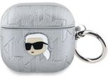 Custodia Karl Lagerfeld Monogram Karl Head Do Airpods 4 Srebrny
