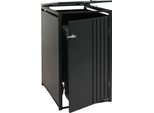 1 Coperchio Per Bidone HWC-O67, Bidone Con Coperchio, Metallo 122X68X84Cm 35Kg ~ Antracite