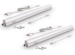 B.K.Licht Set Di 2 Lampade Sottopensili Cucina Led, Luce Bianca Naturale 4000K, Led Integrati Da 8W, Lunghezza 57.3 Cm, Interruttore On Off, Plastica, Lampada Collegabile Con Lampade Uguali, 230V IP20