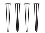 4 Gambe Da Tavolo Hairpin, Gambe Di Supporto 71Cm, Gamba Da Tavolo Nera, Gambe Per Mobili