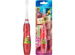 BRUSH-BABY | Spazzolino Sonico Kidzsonic - Dino - Rosso - Per Bambini - Pulizia Delicata - 2 Modalità